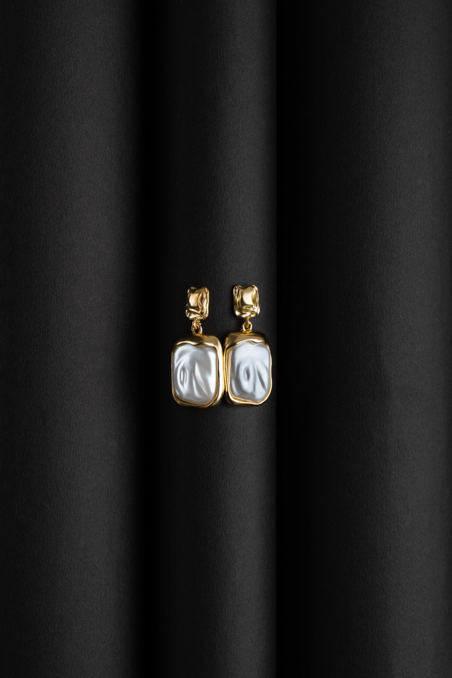 Luminous Square Baroque Pearl Earrings