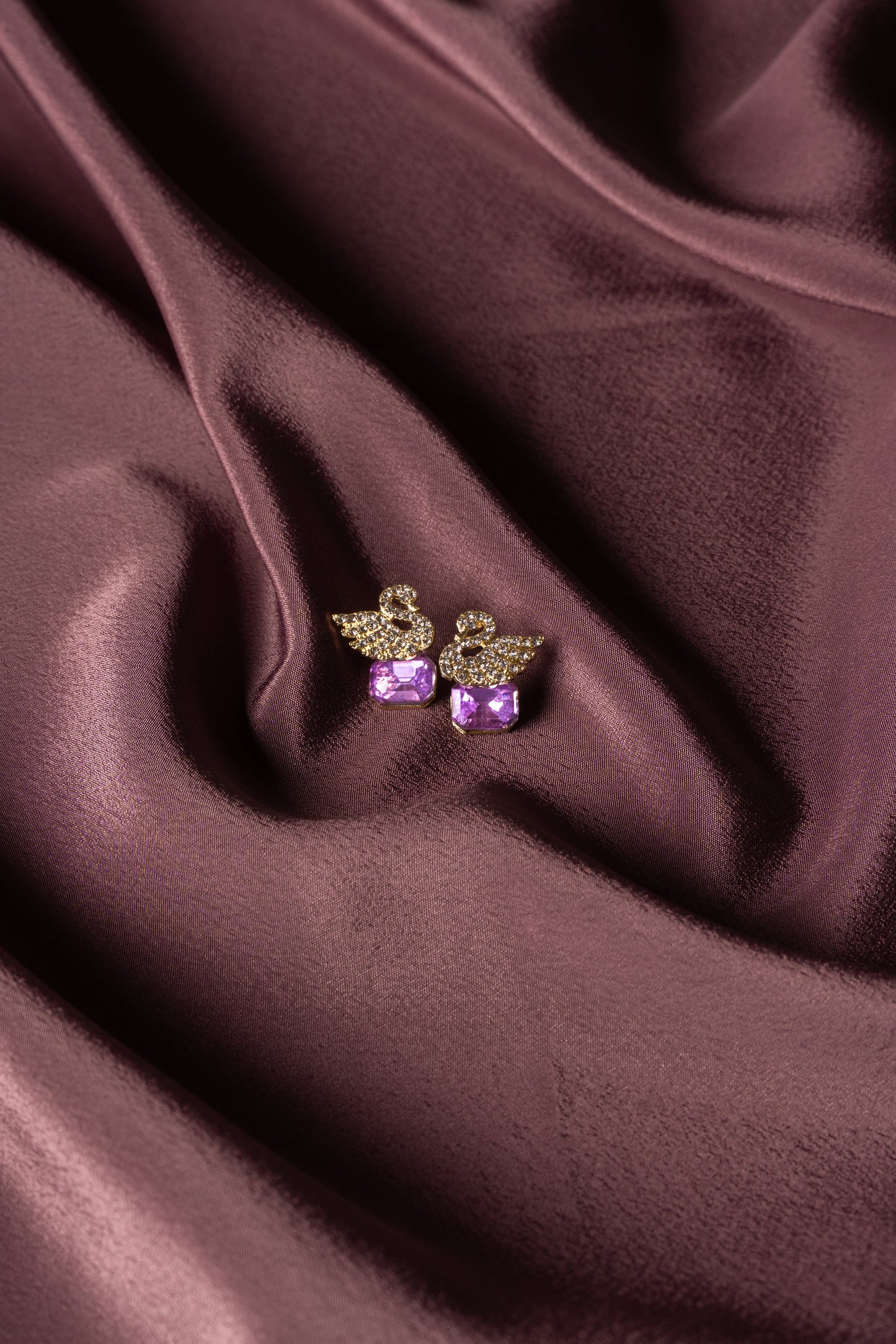 Lilac Crystal Guardian Angel Studs