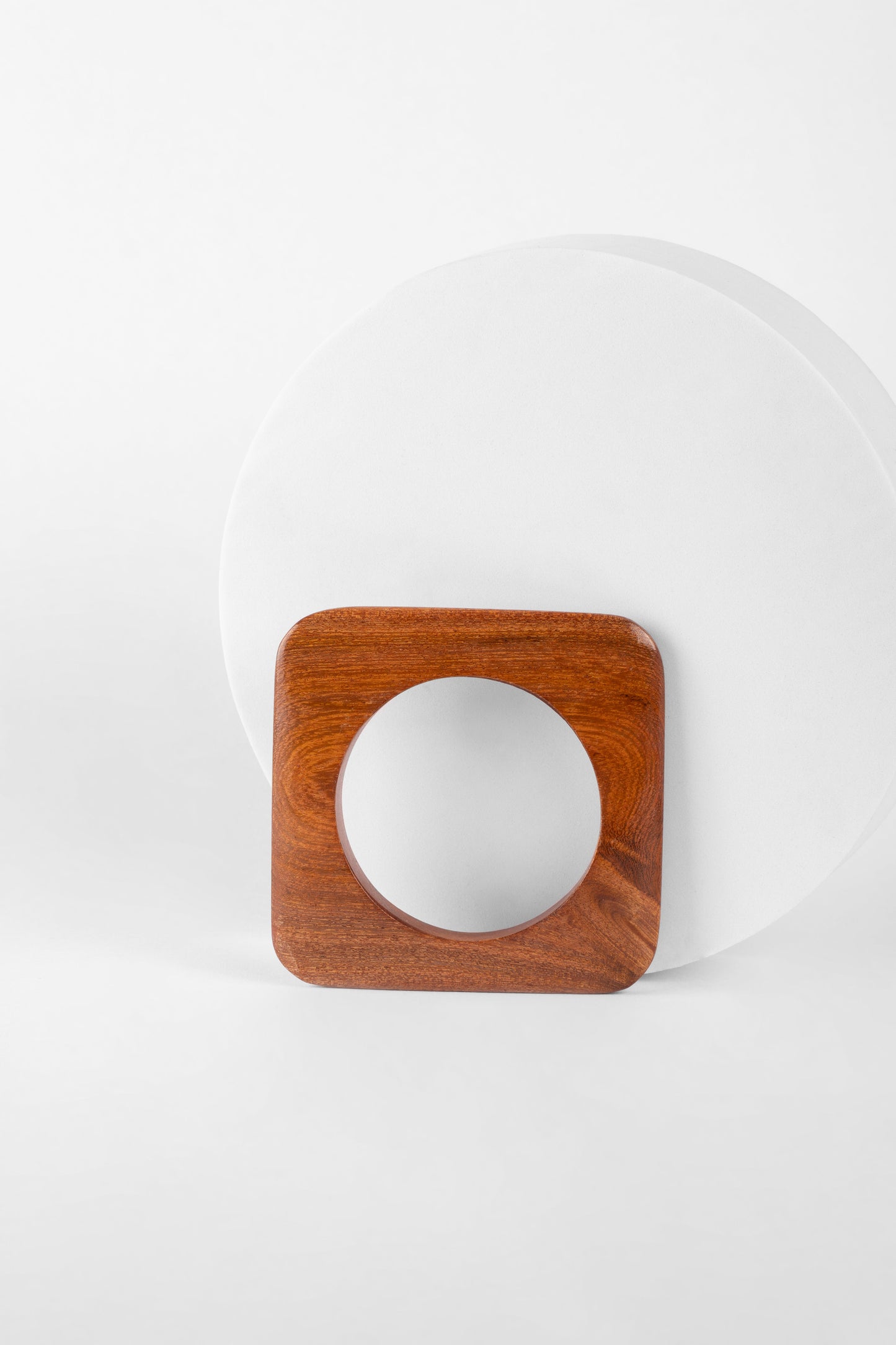 Modern Geometric Wooden Bangle