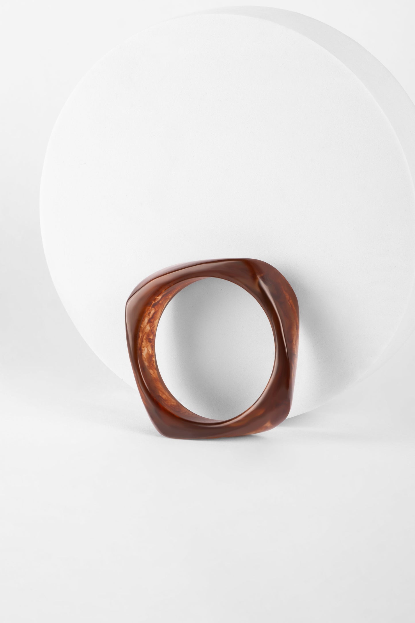 Mocha Marble Geometric Bangle