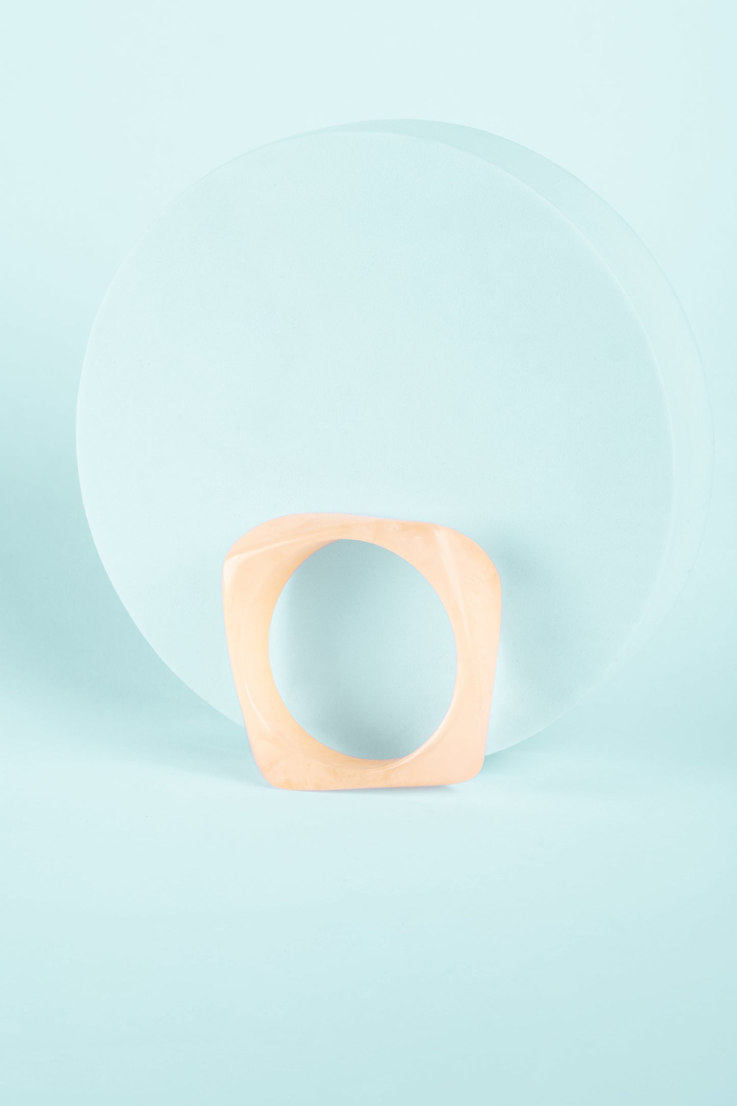 Rose Quartz Marble Geometric Bangle