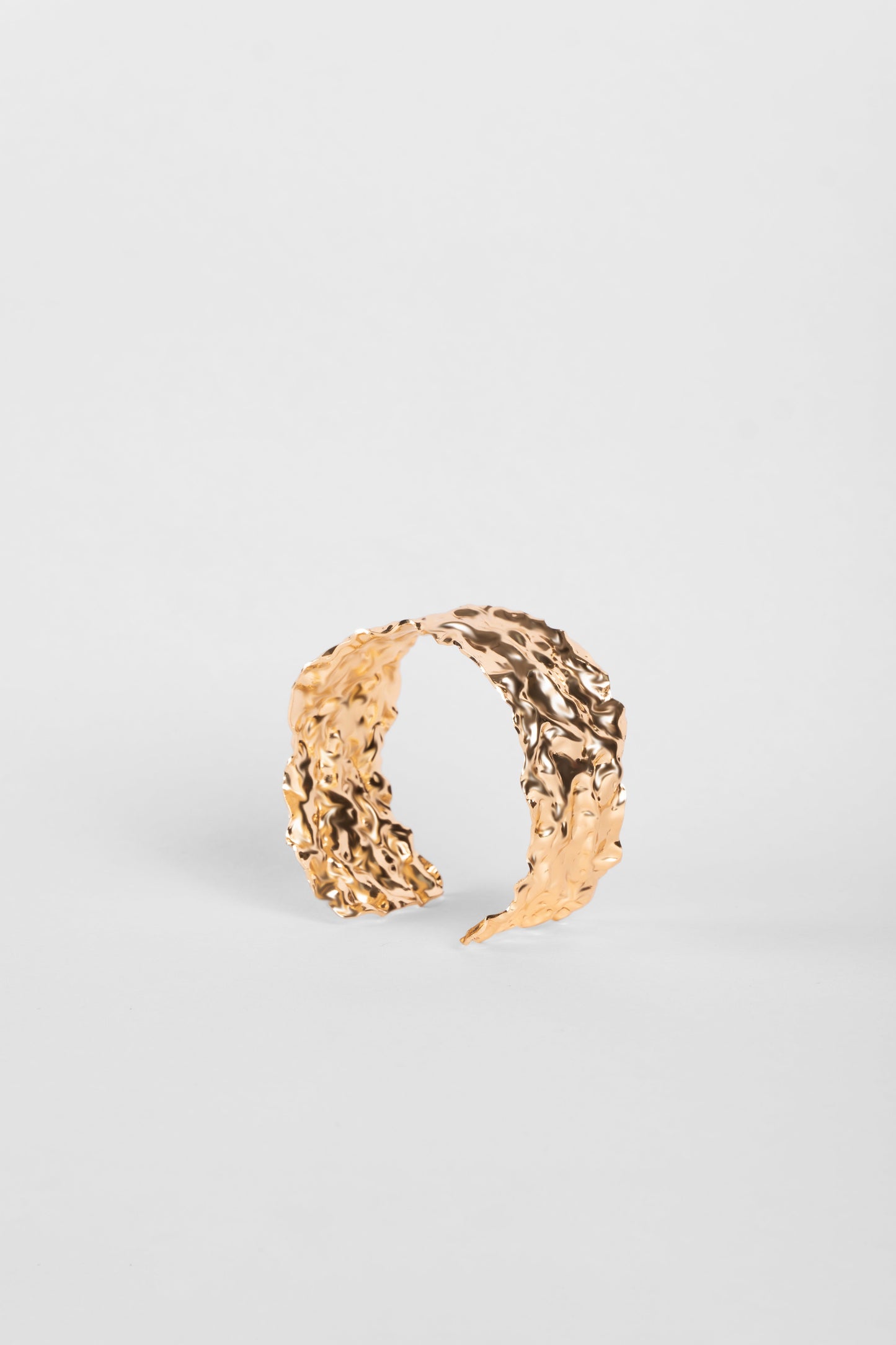 Artisan Crushed Gold Statement Cuff
