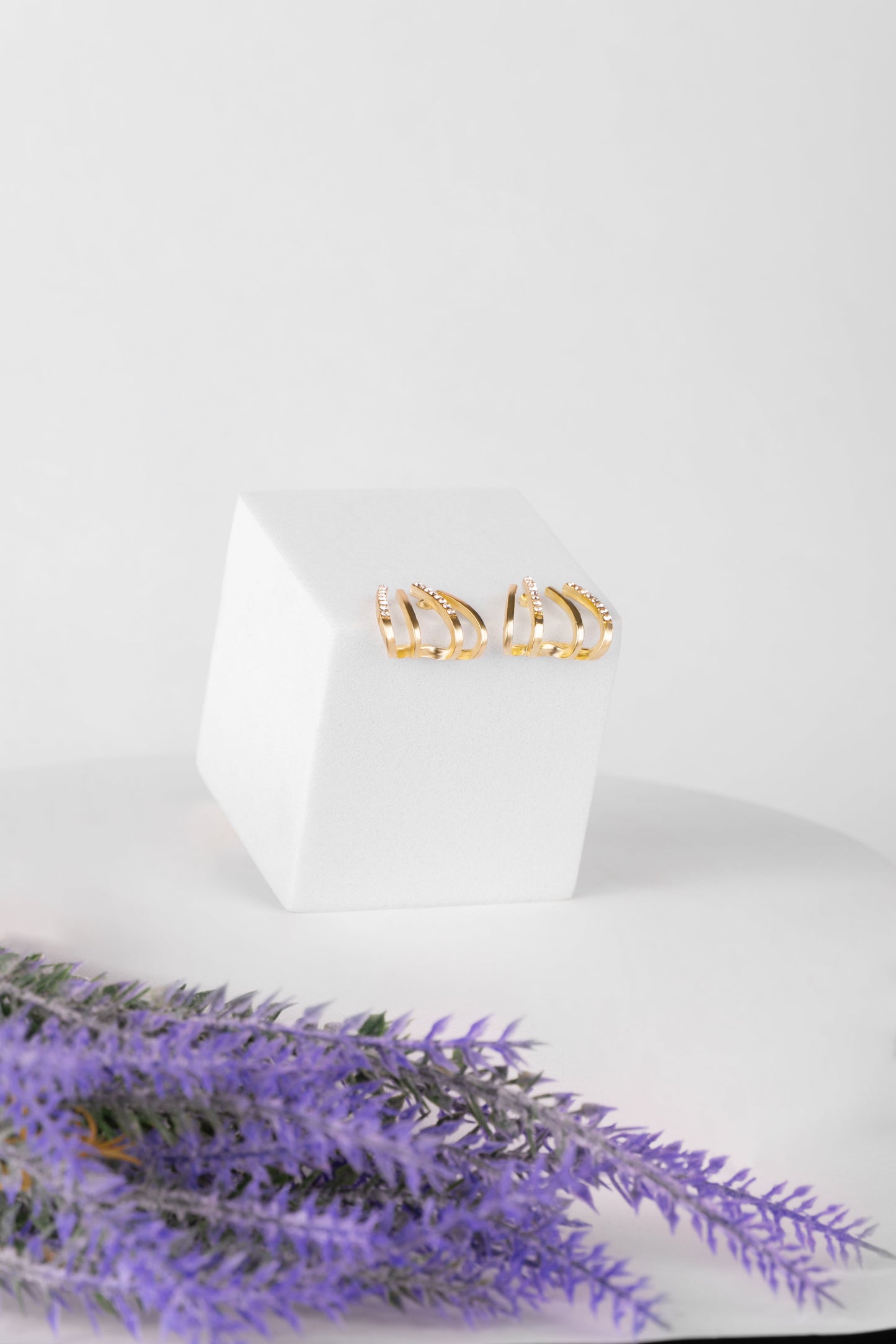 Crystal Quad-Band Cuff Studs