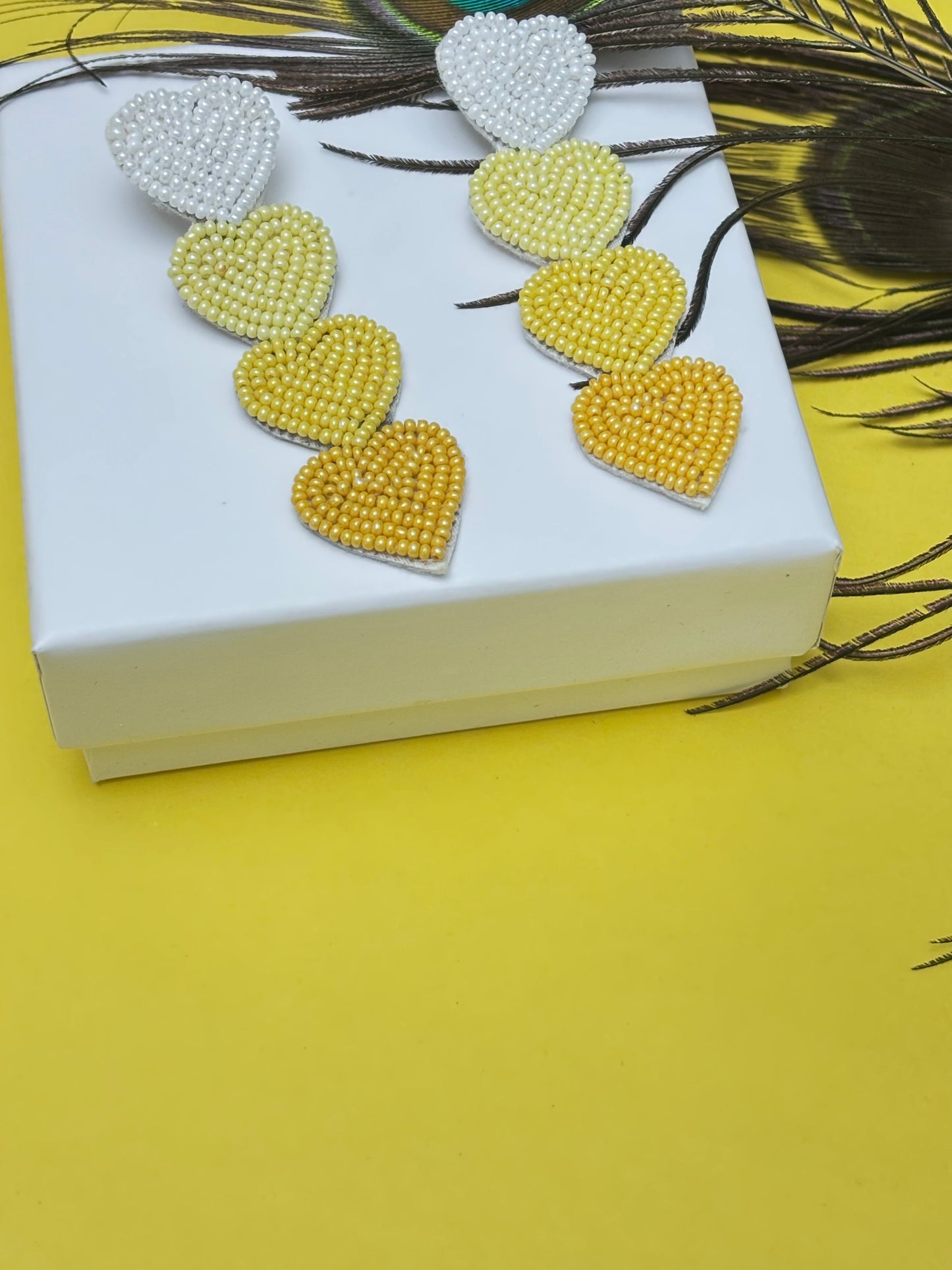 "Sunshine Love" Cascading Heart Statement Earrings