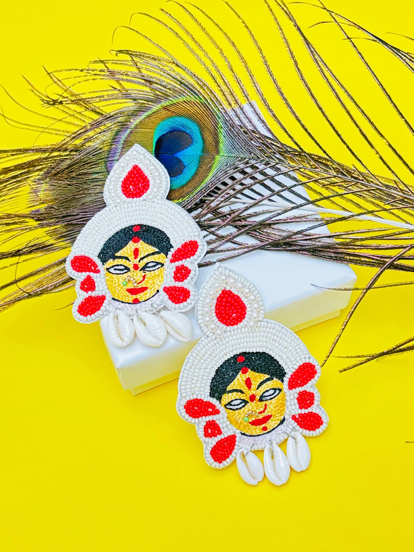 Divine Grace Beaded Art Earrings