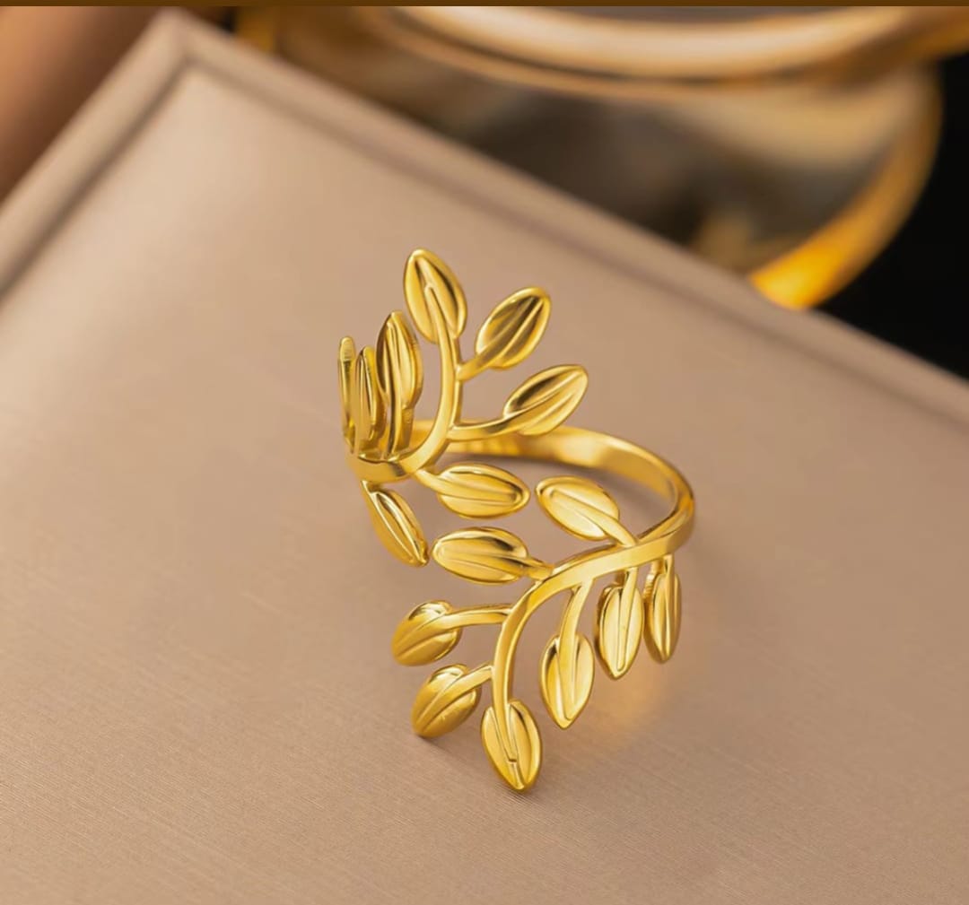 Gold leaf Anti tarnish ring