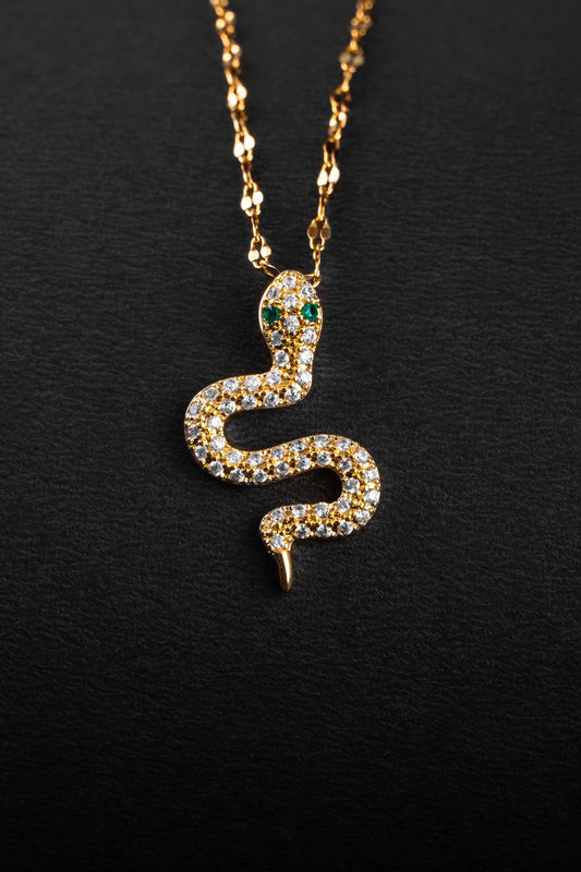 Alluring Crystal Serpent Necklace