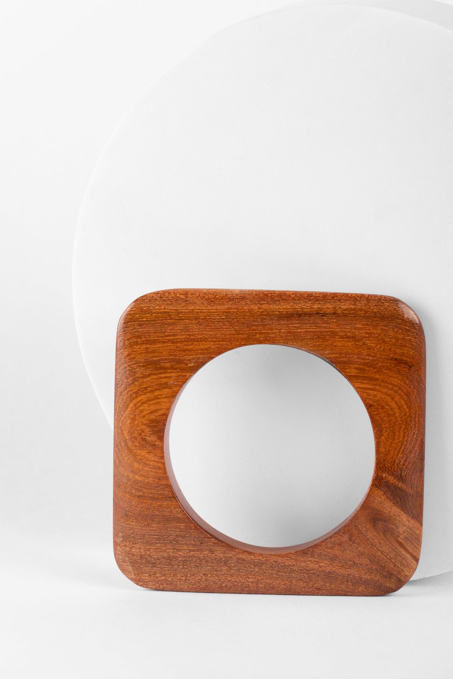 Modern Geometric Wooden Bangle