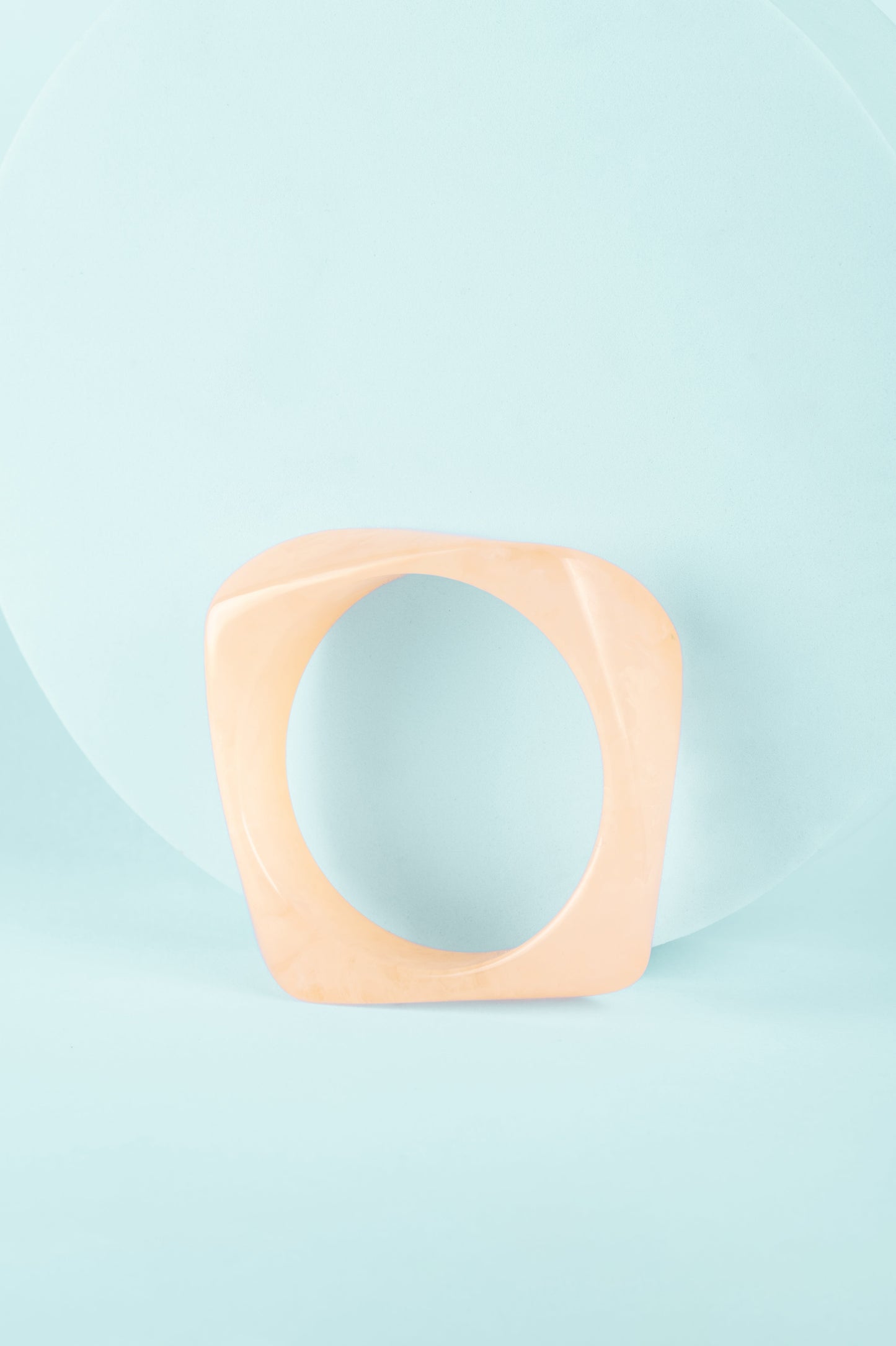 Rose Quartz Marble Geometric Bangle