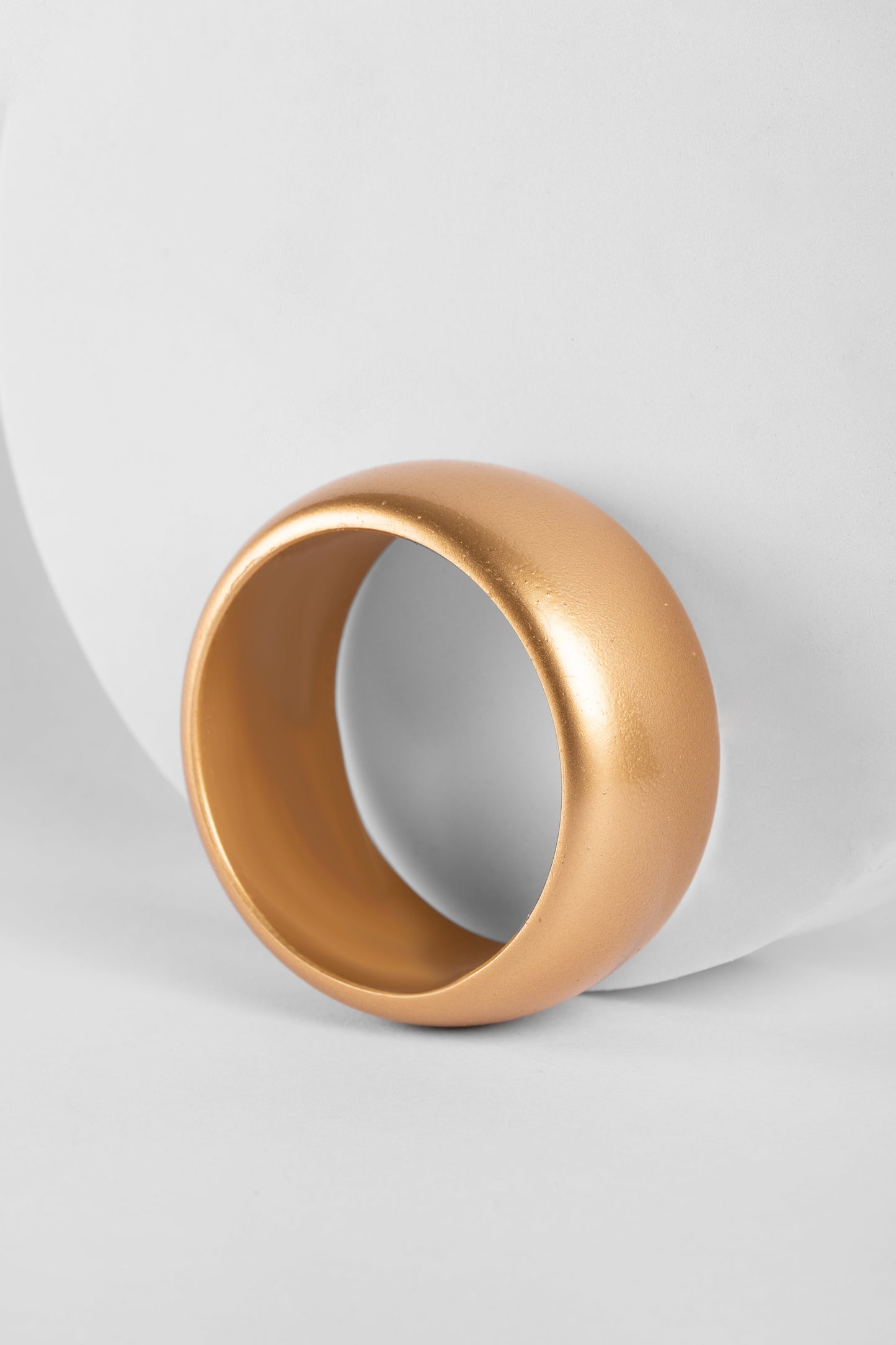 Chic Matte Gold Dome Bangle