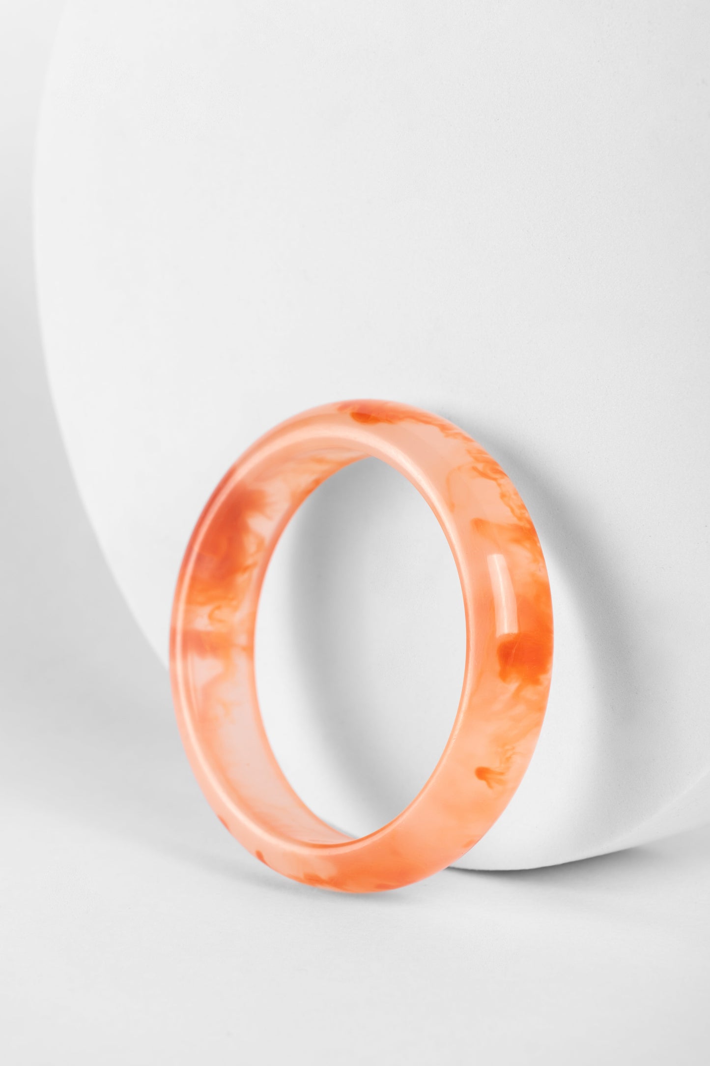 Sunset Coral Marble Bangle
