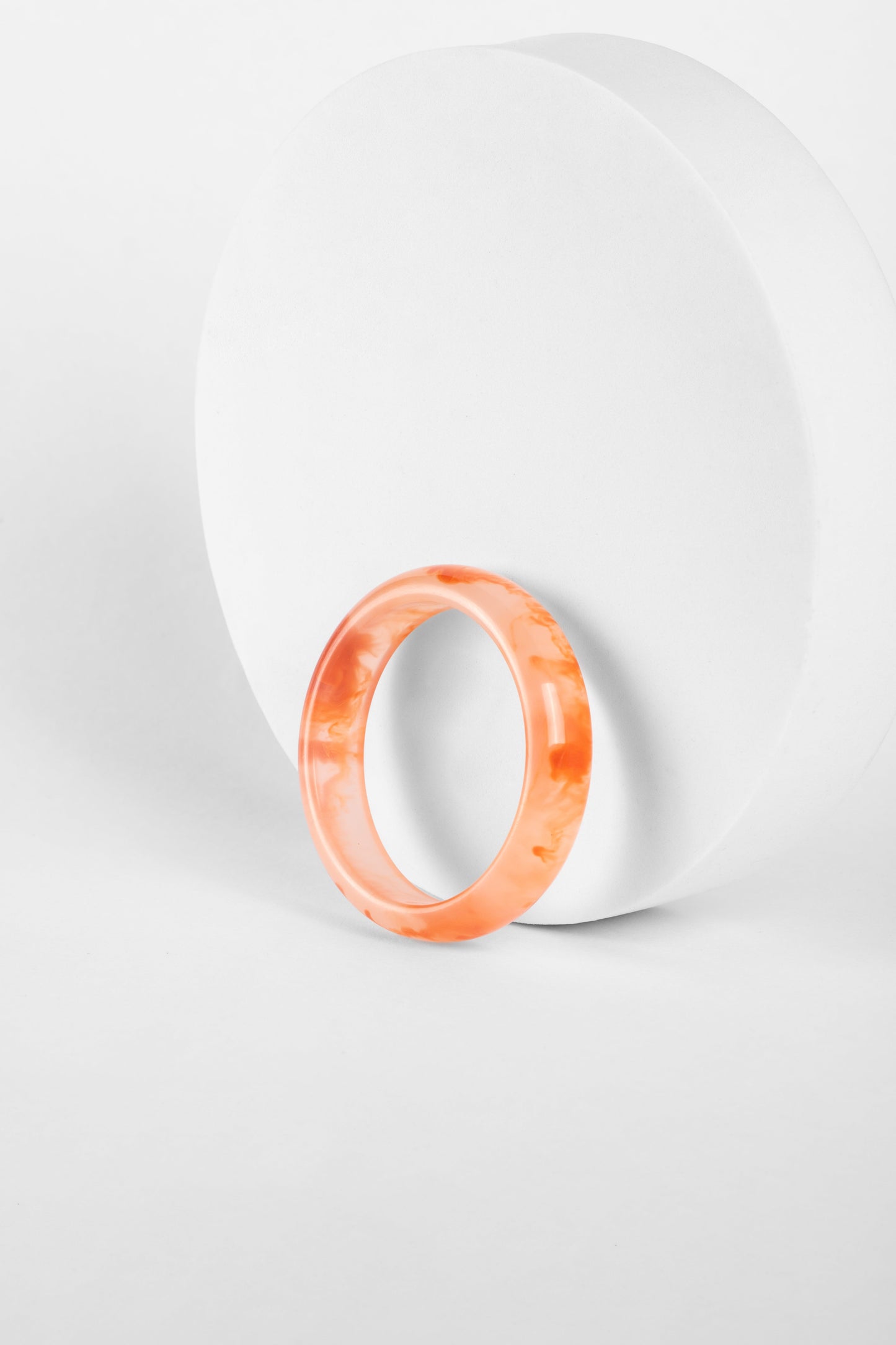 Sunset Coral Marble Bangle
