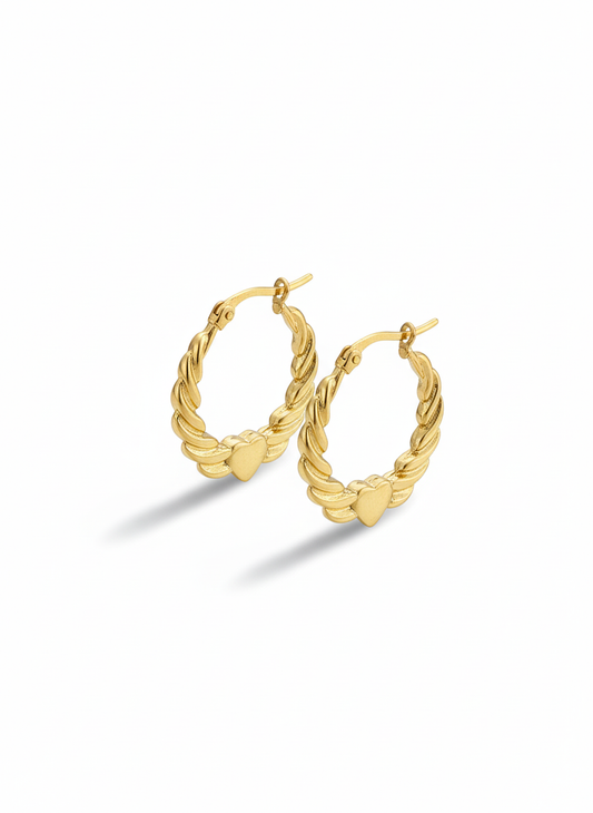 Stylish Floral Earrings with Pearl Center