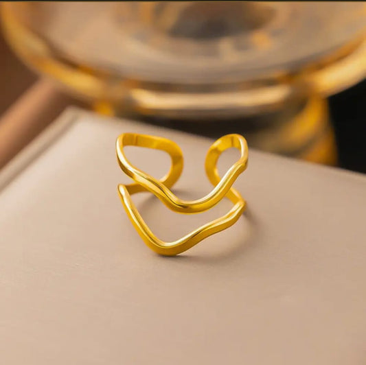 Anti tarnish ring golden