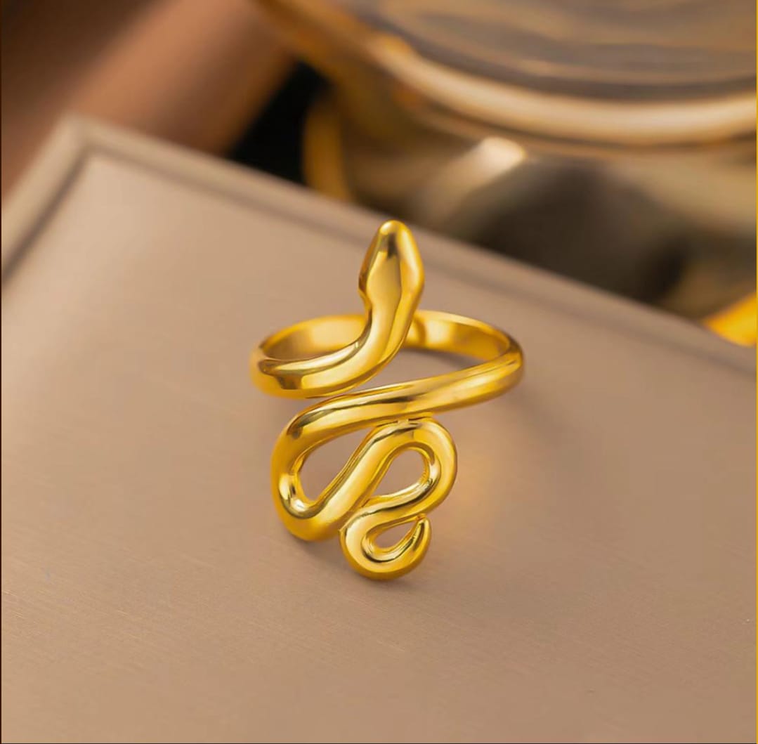Golden snake ring